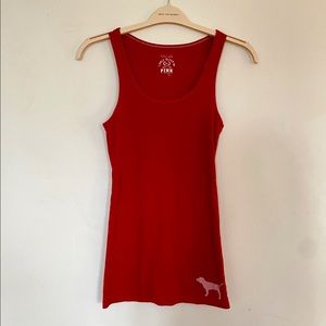 PINK Victoria’s Secret Sleep Tank in Red